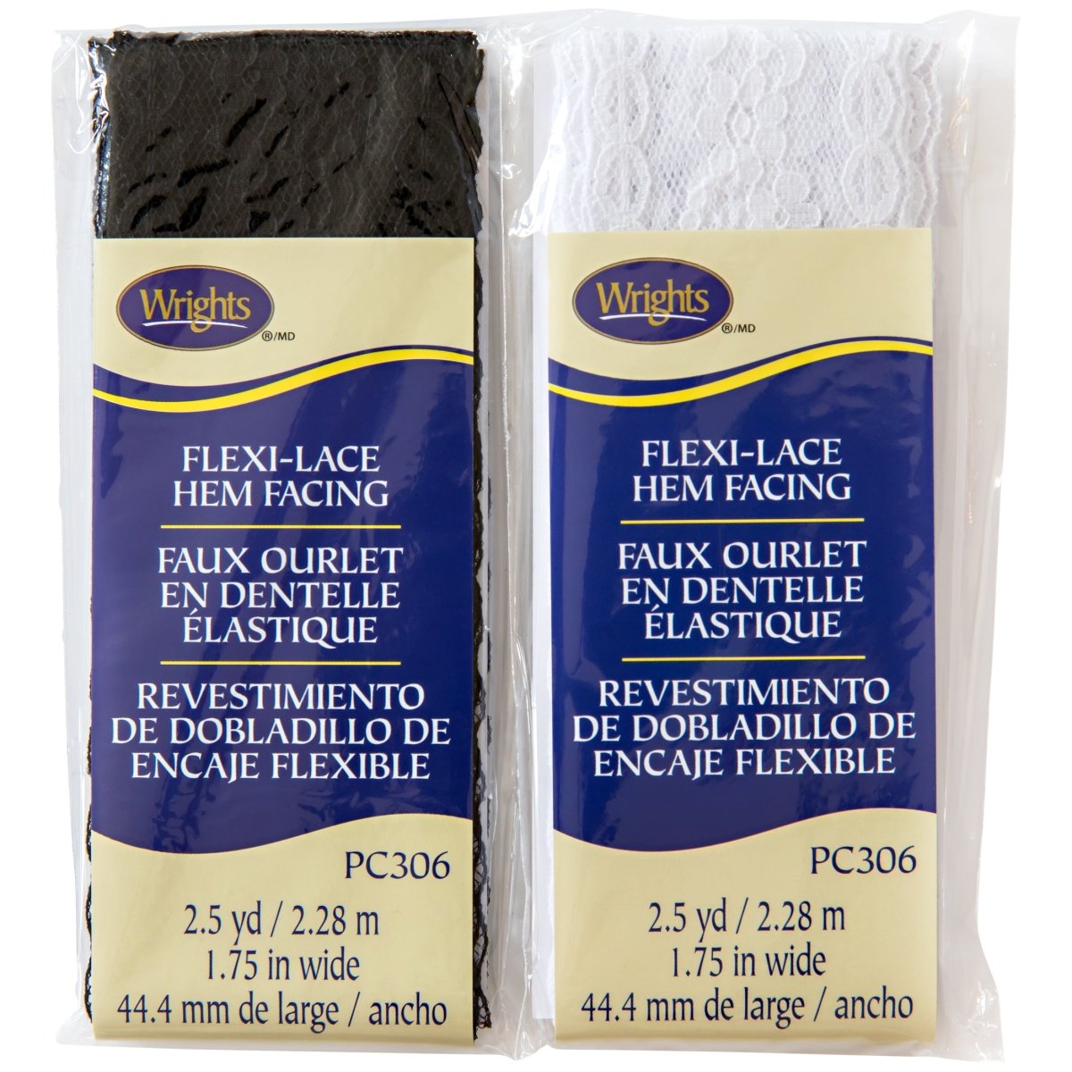 Wrights FlexiLace Hem Tape 13/4" White Lace Tape