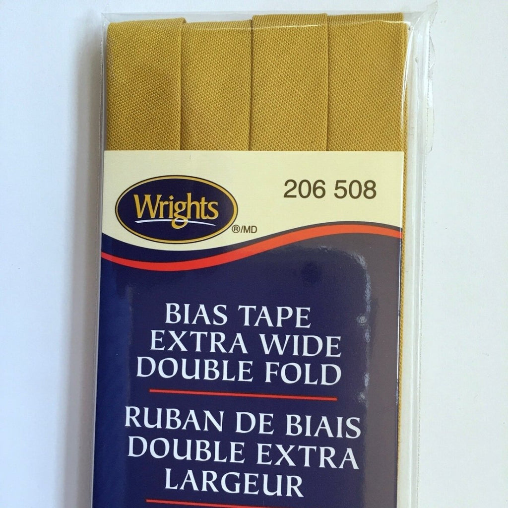 Extra Wide Double Fold Bias Tape by Wrights 1/2 Inch 55 Polyester/45 Cotton  Blue Colors 