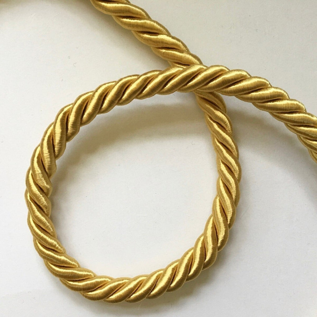 Twisted Gold Cord for Crafts, Sewing, Upholstery (36 Yards, 2 Rolls)