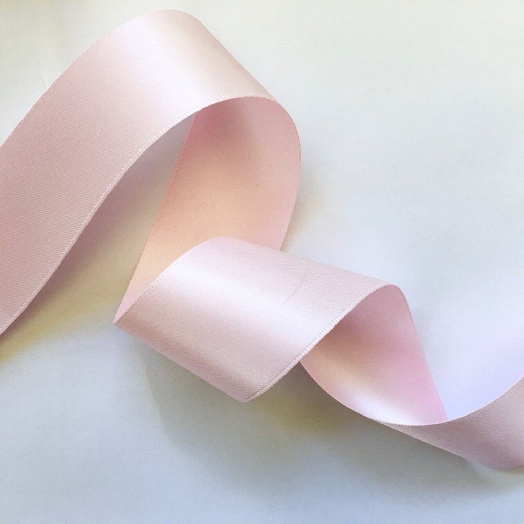 Pink Satin Ribbon Ribbon by the Yard Double Faced Ribbon 