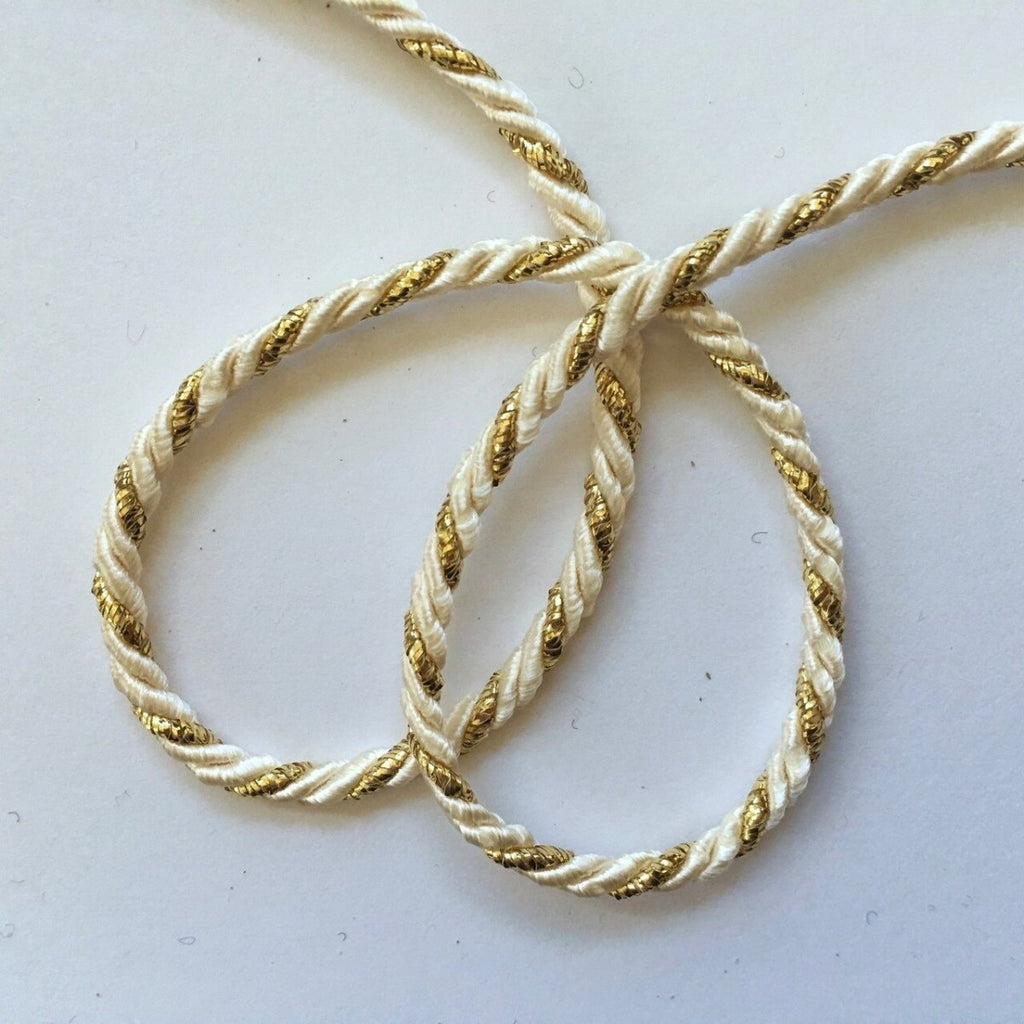 Cording: 1/8-inch Metallic Gold