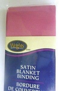 Pink satin blanket binding sale