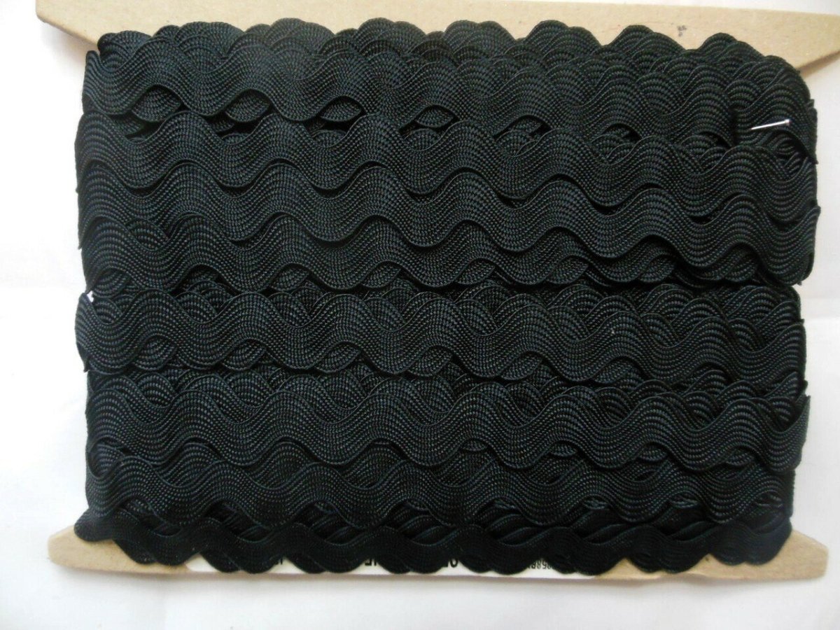 3/4″ Black Rick Rack | Extra Wide Ric Rac Trim